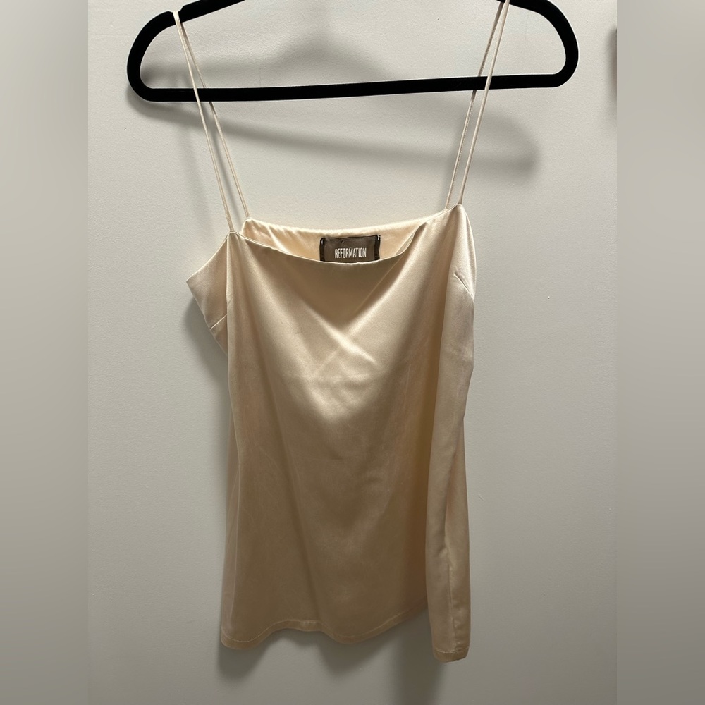 Reformation 100% silk slip dress